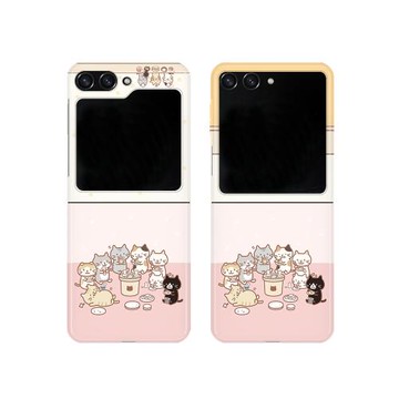 干飯貓適用三星zflip7fe手機殼zflip6折疊屏flip5全包W25心系天下保護套超薄大視窗小眾女新款高級感可愛防摔