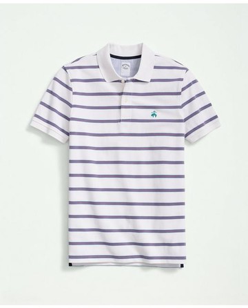 Brooks Brothers Men's Golden Fleece Mutli Striped Polo in Supima Cotton | White | Size XS