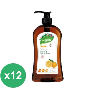 楓康一滴淨蘆薈多酚洗潔精-柑橘植萃1000g*12入