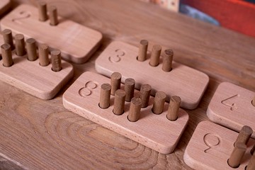 木製數位棒-1，兒童生日禮物，蒙特梭利玩具