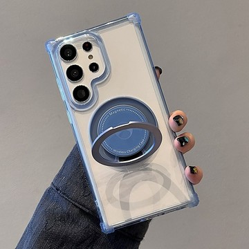 透明磁吸支架防摔殼 保護殼 手機殼 適用於 三星 Galaxy Note20 S26 S25 S24 U S23 FE