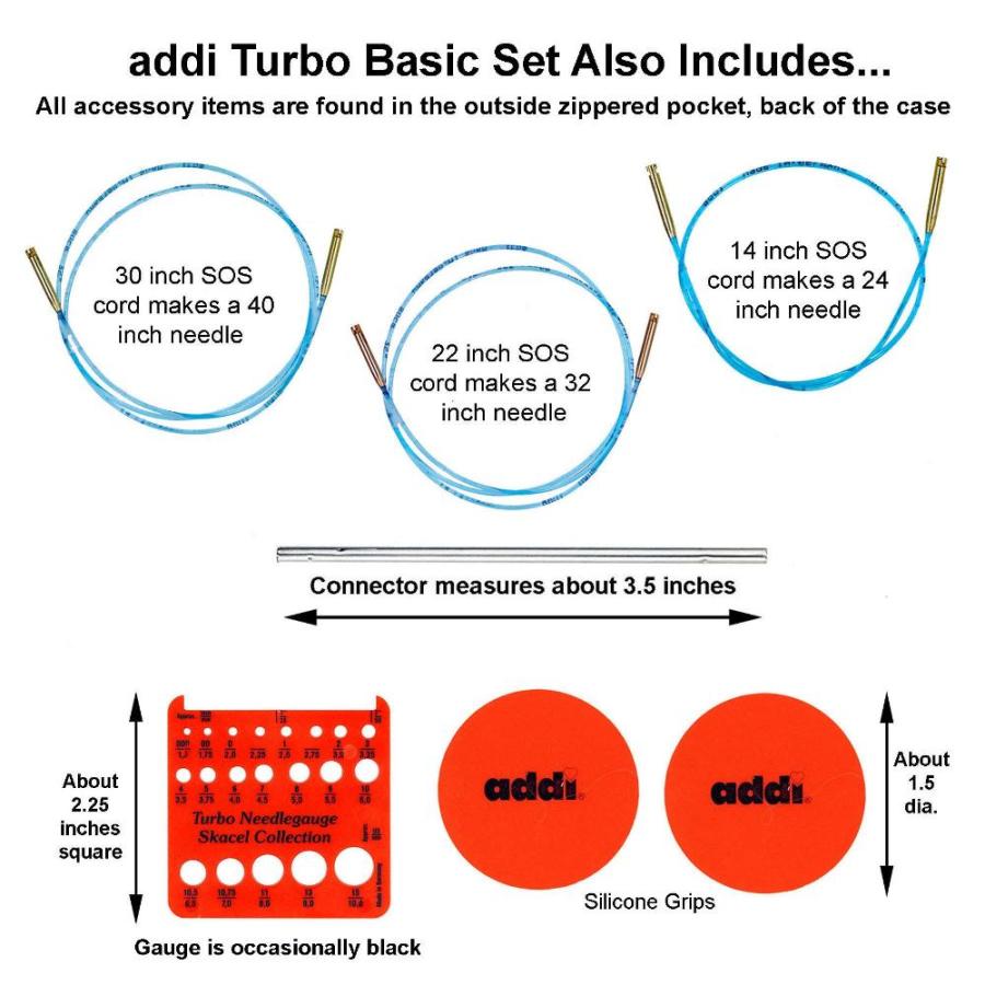 addi Knitting Needles Click Basic Interchangeable Circular System White-Bro