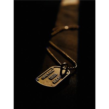 G-BLOCK「四炁合一」聯名 軍牌項鏈 鈦鋼吊墜配飾街頭掛件鏈子潮