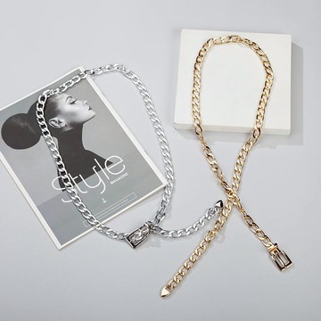 腰鏈腰帶鏈條腰鏈女JK裙牛仔褲鏈韓版時尚金屬皮帶朋克學生裝飾褲帶【淘夢屋】