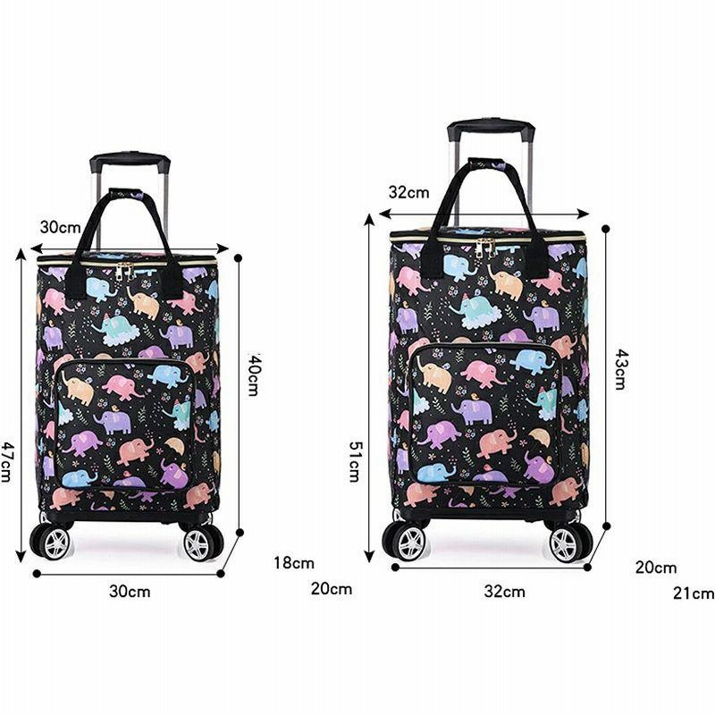 お買い物カート 4輪ショッピングキャリー 畳める 保温 保冷機能付き