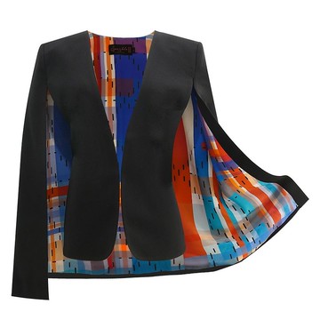 【香港精神】經典紅白藍真絲蝴蝶褸外套 | 國潮港風新中式 | 時尚