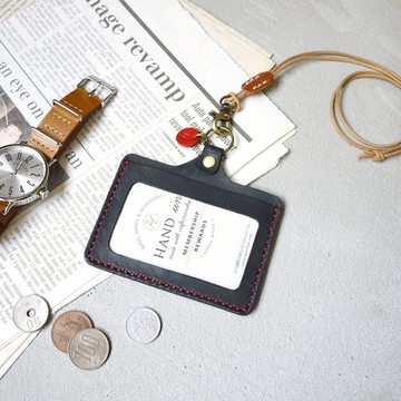 HANDIIN｜單純自我 真皮簡約橫式證件套/識別證