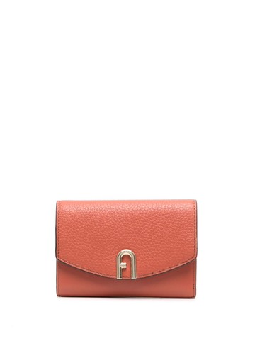 Furla - logo-plaque leather wallet - women - Leather/Viscose - One Size - Brown