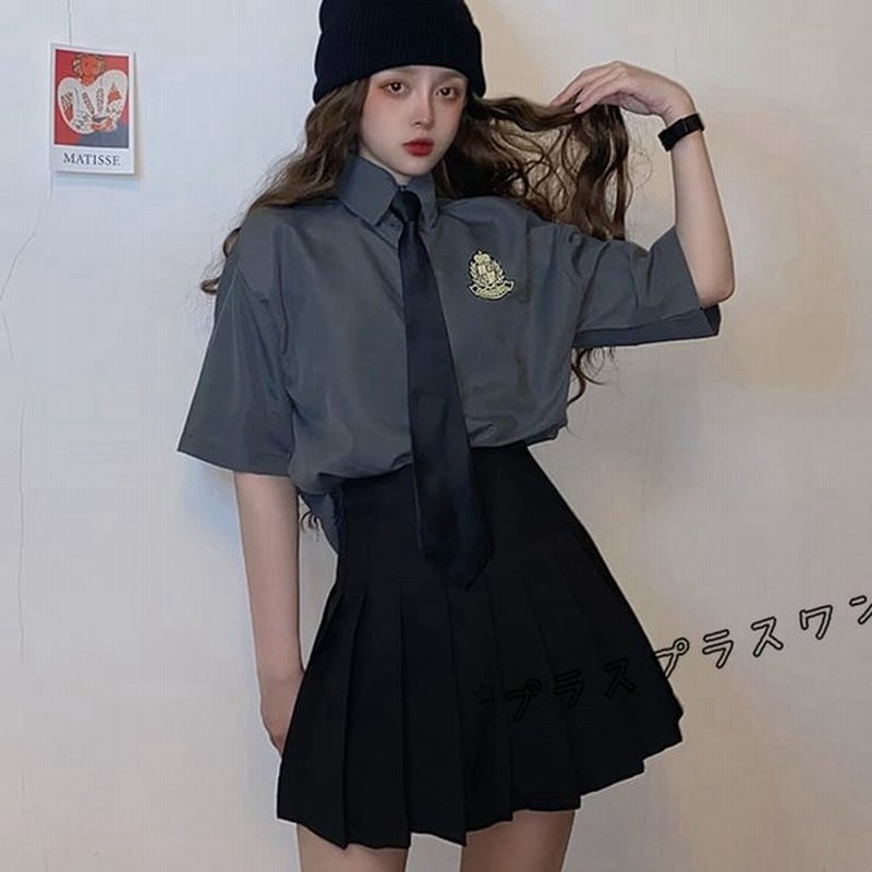 セットアップ レディース 高校生 中学生 10代 代 シャツ スカート ネクタイ トップス おしゃれ 学生服風 衣装 ハロウィン ダンス 原宿系 韓国 ファッション 通販 Lineポイント最大0 5 Get Lineショッピング