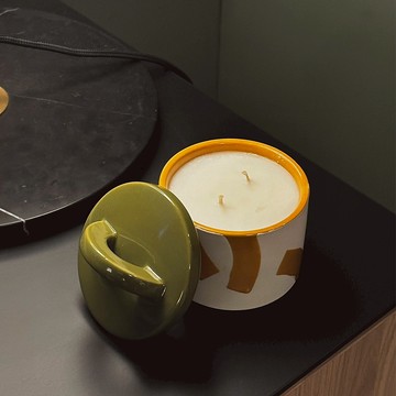 英國 MÆGEN Pablo 附蓋陶瓷蠟燭-香柚 & 鼠尾草 200g