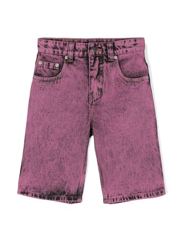 Molo - Art washed-denim shorts - kids - Cotton - 128 - Pink