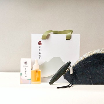 墨玉筋膜棒(精油禮盒) | 釋放磁能、深層舒壓 (精油+皮套+明信片)