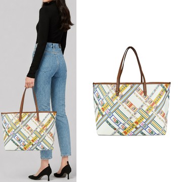 TORY BURCH KERRINGTON 方形多色PVC托特包