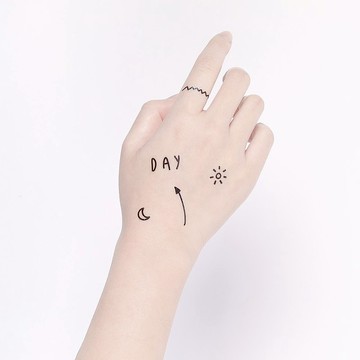 刺青紋身貼紙  -可愛小廢話 手寫 小文字 Surprise Tattoos