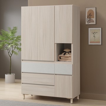Homelike 喜家居4x7尺四抽衣櫃(2347)-117x54x202cm