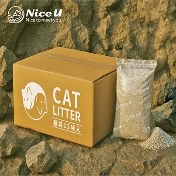【NiceU毛樂趣】超凝結礦石貓砂(12袋入)