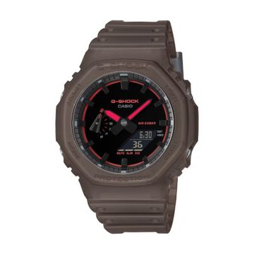 CASIO卡西歐 G-SHOCK 午夜霓虹 煙霧光影 半透棕_GA-2100K-5A_45.4mm