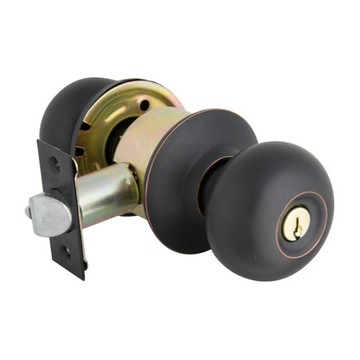 加安牌 喇叭房門鎖古紅銅TC1X700