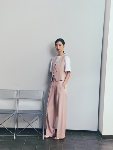 Double Pleated Stretch Wide Pants (AR2WP472)