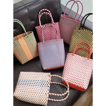 廠家直銷ins風手提小款編織包沙灘包菜籃子手工編織包草編包女包