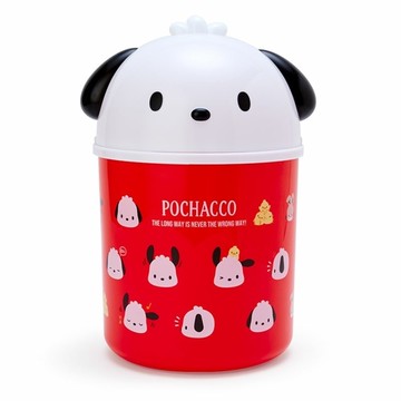 【震撼精品百貨】Pochacco 帕帢狗~日本三麗鷗Sanrio 帕恰狗掀蓋式造型垃圾桶(紅大臉)*50570