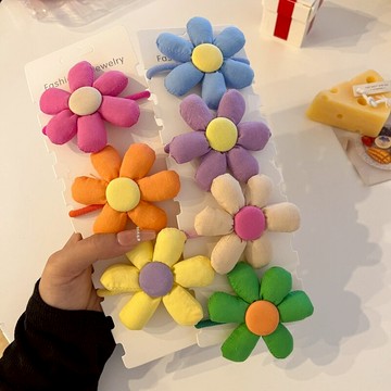 兒童可愛大花朵丸子頭發圈小女孩頭繩女童公主韓版發繩不傷發皮筋