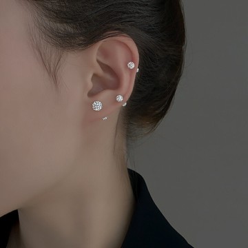 925純銀雙頭耳釘女2022年新款潮2021耳骨耳環睡覺免摘養耳洞耳飾