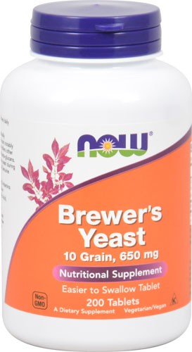 NOW Foods Brewer's Yeast 650 mg - 200 Tablets