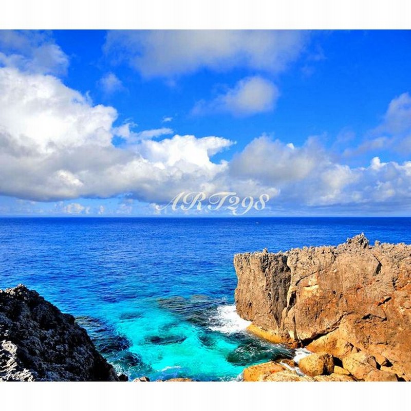 絵画 海 インテリア おしゃれ 壁掛け 絵 新築祝い おしゃれ Poster 風景 写真ポスター 沖縄 北大東島 きれいな青い海と上陸浜 アートパネル Yfpst003 通販 Lineポイント最大0 5 Get Lineショッピング