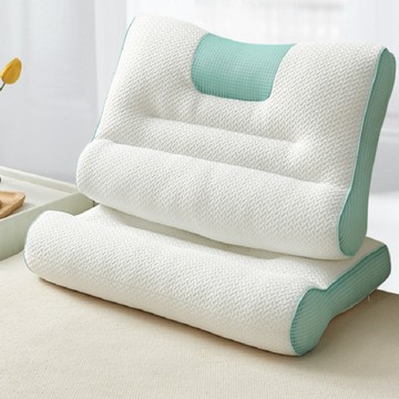 HONDONI 日式反牽引枕 記憶護頸紓壓 側睡止鼾枕  74 x 48cm  湖水綠  1個