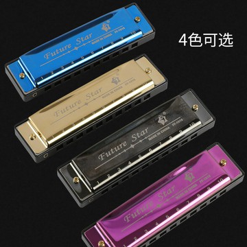 跨境十孔布魯斯口琴贈塑料盒子ABS初學入門四色口琴10孔blues口琴【北歐家居生活】