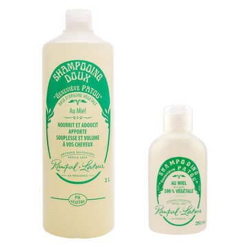 【南法香頌】歐巴拉朵 忍冬蜂蜜洗髮精大+小(1L+250ml/瓶)