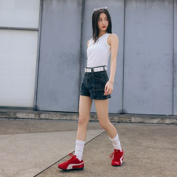 OB嚴選 撞色車線口袋造型水洗牛仔短褲 《BA7728》