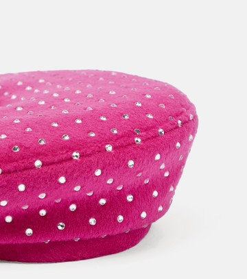 Ruslan Baginskiy Embellished wool-blend beret