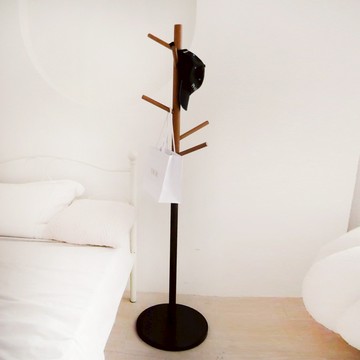 日式衣架 實木衣帽架 實木系衣架 無印風 MIT台灣製【32501-BK】Tasteful 特斯屋