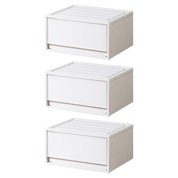 KEYWAY KM組合式抽屜整理箱  20L  白色  3個