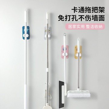新款 家用免打孔架掛鉤衛生間掛架強力無痕壁掛收納承重拖把夾