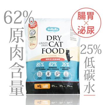 [防御工事-Hururu] 無穀活力低碳乾糧貓飼料_嫩雞鮭魚｜腸胃x泌尿