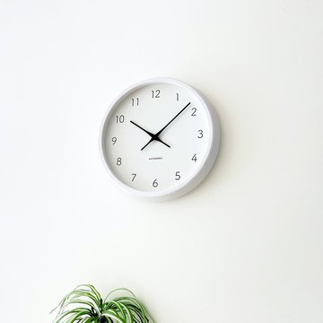 KATOMOKU muku clock 7 梣樹 白色 (km-60WH)  掛鐘 日本製造