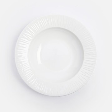 克萊歐強化瓷湯盤20.5cm 枝線白