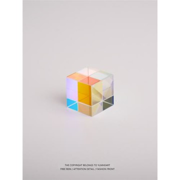 YumHeart光的禮物！光之立方！合色棱鏡減壓桌面迷你擺件太陽捕手