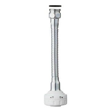 手易坊二段式洗髮起泡器 4分接頭 附皮 19.5 x 4.9cm 360度旋轉  1個