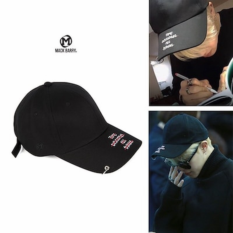 bts 着用 ジミン [MACK BARRY] jimin T.D.A.T CURVE RING CAP BLACK 