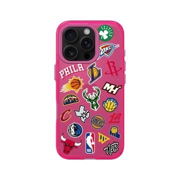 iPhone 16 Pro Clear 粉漾桃 - NBA - Mix Logos
