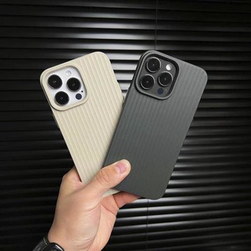 Magsafe磁吸無線充電適用16蘋果15promax瓦楞手機殼iphone14Pro啞光磨砂13高級情侶plus簡約12光柵保護套超薄