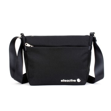 【ELLE Active】活力隨行系列-郵差包/側背包-黑色
