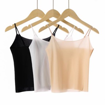 冰絲小吊帶夏薄款防透內襯抹胸裹胸防走光內搭打底無痕美背背心女
