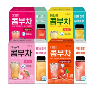 [快速出貨] 正韓 Danongwon 乳酸菌康普茶 5g×20包+瓶｜9種口味 青葡萄奇異果七莓等 即溶沖泡