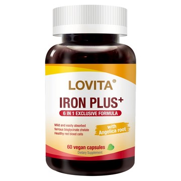 LOVITA愛維他 當歸亞鐵(60顆素食膠囊)(含B6,B12,葉酸,甘氨酸亞鐵)