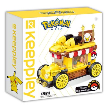 【震撼精品百貨】神奇寶貝_Pokemon~精靈寶可夢 Qman啟蒙積木 皮卡丘迷你餐車*46295